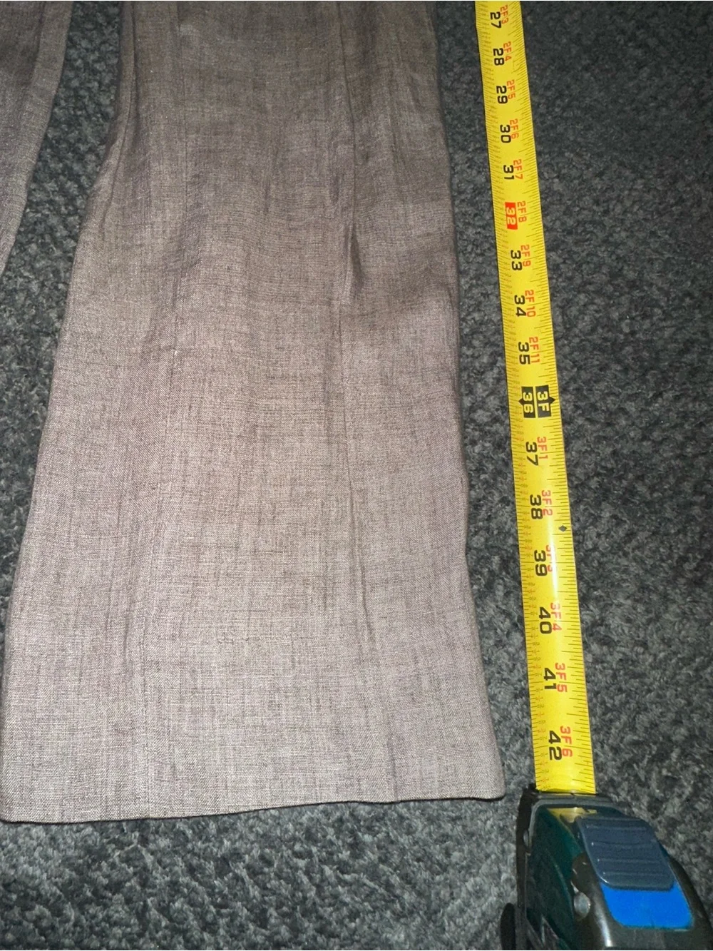 Men's Light Brown Linen Blend Dress Pants